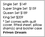 Details of Bed with Red Beddings