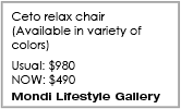 Ceto Relax Chair Details