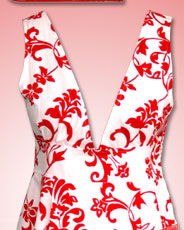 Sleeveless Red-printed Dress