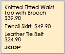 Knitted Top and Pencil Skirt Details