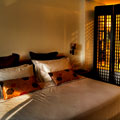 Home Decor and Furnishings: Romantic master bedroom with open concept bathtub
