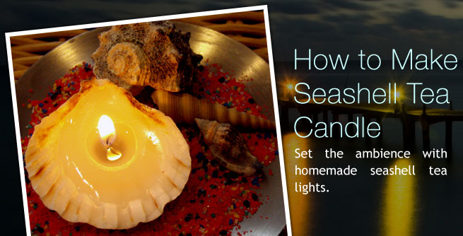 Home Decor and Handicraft: How to Make Seashell Tea Candle