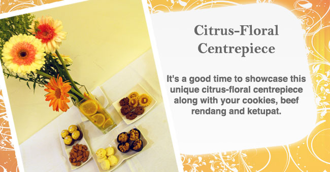 Home Decor and Handicraft: Citrus-Floral Centrepiece